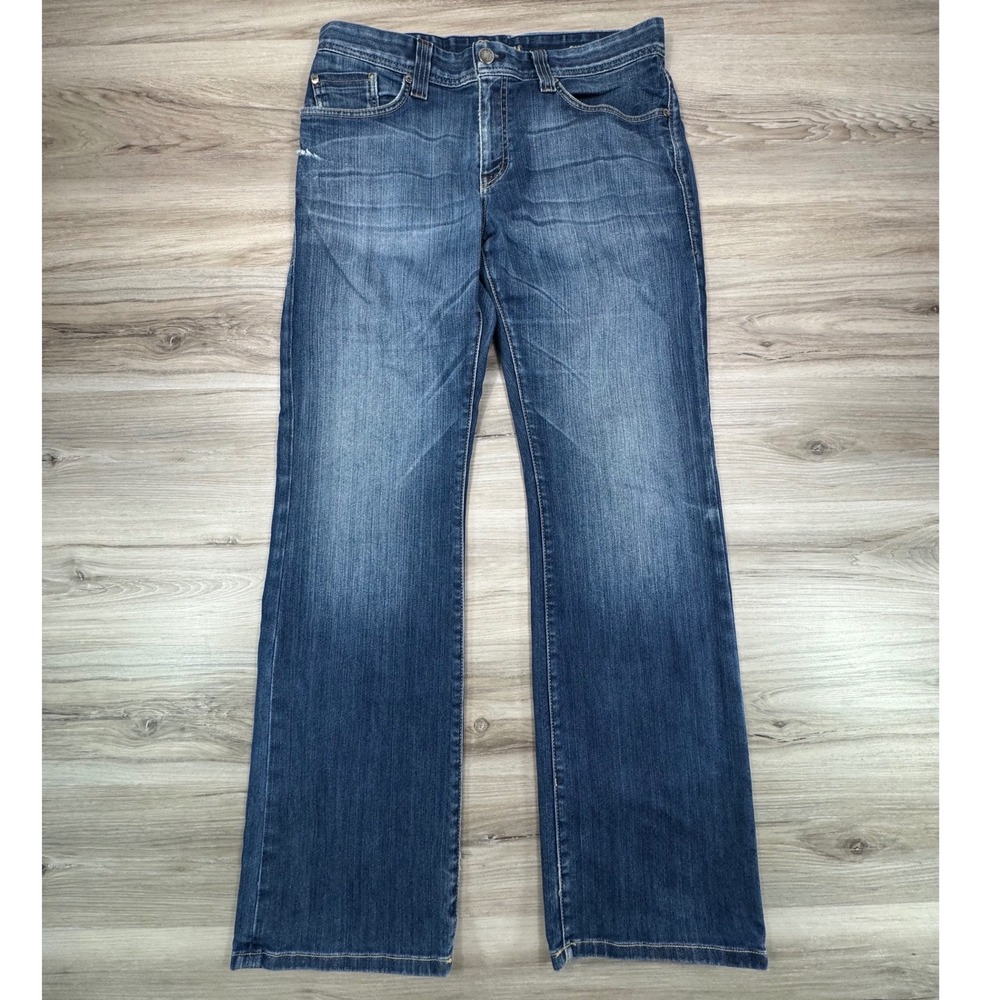 Fidelity Denim Charger Diego Mens Blue Distressed Jeans Size 35 Made in USA